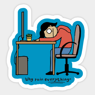 Hard Day At Work English Sticker